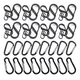 thumbnail image 1 of 40pcs Tipo S Mosquetón De Escalada Aparejos Cuerdas Llavero NEGRO, 1 of 5