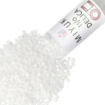 Miyuki Delica Seed Beads – Size 11/0 (1.6 mm), DB0351, Matte White, 7.2 g, Approx. 1440 Beads