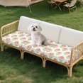 thumbnail image 3 of TSOVTHRID Rose Flower Leaf Print Couch Cushion Covers, Stretch Sofa Couch Seat Slipcover for Dogs Washable Non-Slip Cushion Covers with Elastic Straps, Easy Install, 3 of 7