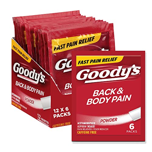 Goody's Back and Body Pain Relief Powder, Dissolve Packs, 6 Individual