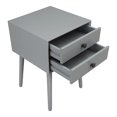 thumbnail image 4 of Furniture of America Berne Modern 2-Drawer Wood Indoor End Table, Gray, 4 of 9