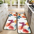 thumbnail image 4 of Kitchen Rugs Sets Of 2,White Butterfly Flower Field Pattern Anti Fatigue Kitchen Mat Rugs Non Slip Washable,Decorative Kitchen Floor Mats for Kitchen,Sink,Laundry,17"x47"+17"x47", 4 of 5