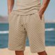 thumbnail image 2 of Pantalones Elásticos de la Cintura de los Hombres de Color Sólido Moda Casual con Bolsillos Encaje de la Cintura Pantalones Cortos, Pantalones Cómodos para Diarios, 2 of 9