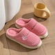 thumbnail image 3 of Lindos zapatos de algodón de piel de conejito señoras parejas suela gruesa hogar interior exterior niño niñas diapositivas invierno hogar cálido pantuflas mullidas, 3 of 4