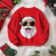 thumbnail image 5 of WQNVRNR Girls Christmas Knit Sweater Crewneck Long Sleeve Casual Comfortable Holiday Cute Pullover Tops Multicolor 5T, 5 of 9