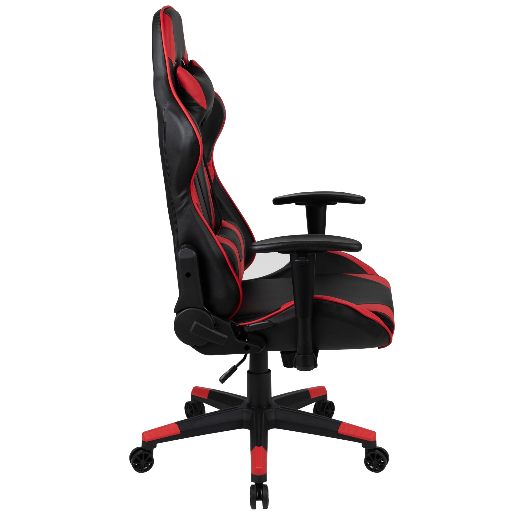 Emma + Oliver Fully Reclining Racing Gaming Ergonomic Chair, Red LeatherSoft