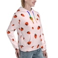 thumbnail image 6 of Lsque Strawberry Pattern Casual Women's Hoodie,Hooded Sweatshirt with Kangaroo Pocket,Pullover Hoodie with Eye-catching Drawstrings-Medium, 6 of 7