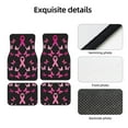 thumbnail image 4 of Balery Breast Cancer Juego de 4 Alfombrillas para Auto, Revestimientos de Caucho Resistente, Diseño Antideslizante, 4 of 7