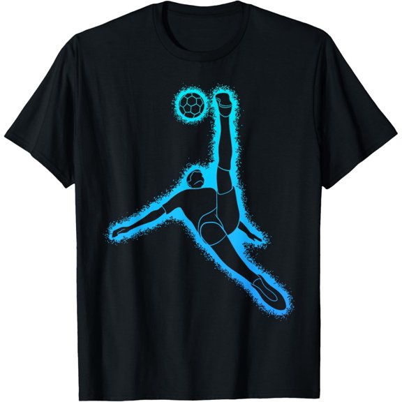 Soccer Player Silhouette Footballer Football Sport Kids Boys T-Shirt