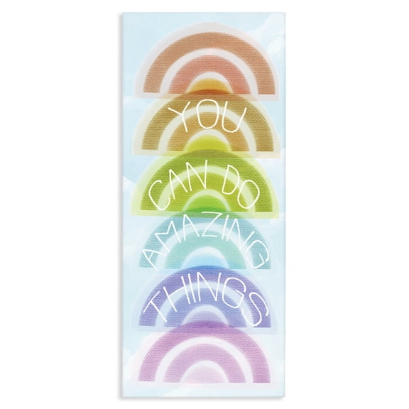 Stupell Industries Amazing Things Rainbow Encouragement Canvas Wall Art, design by Lil' Rue