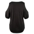 thumbnail image 2 of Women's Plus Size Cold-Shoulder Keyhole Top-PB-2X, 2 of 4