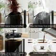 thumbnail image 5 of Cafe Du Chateau Cafetera de prensa francesa de acero inoxidable – Cafetera de prensa de café versátil de 34 oz con filtración de 4 niveles, sin BPA, prensa francesa de acero inoxidable, 5 of 5