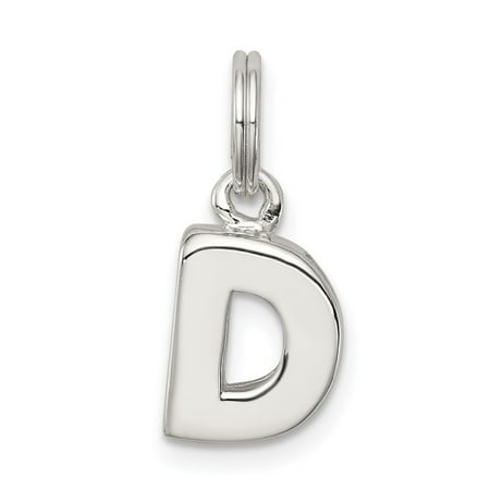 Diamond2Deal 925 Sterling Silver Letter D Initial Charm Pendant for Women