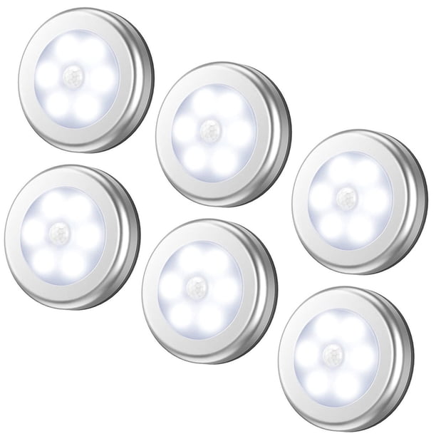 Luces con sensor de movimiento, luces para pegar en cualquier lugar del armario, luces de escaleras, pasillos, baños, dormitorios.