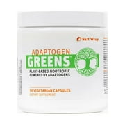 SaltWrap Adaptogen Greens - Caffeine Free Nootropic for Cortisol Support, Recovery, Stress, Natural Energy, & Mood