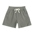 thumbnail image 6 of Caqnni Toddler Baby Boy Girls Summer Set Letter Print Crew Neck Short Sleeve T-Shirts Elastic Waist Shorts 2Pcs Outfits Short Sets Pajamas & Dailywear Set 8-9 Years,Dark Gray, 6 of 6