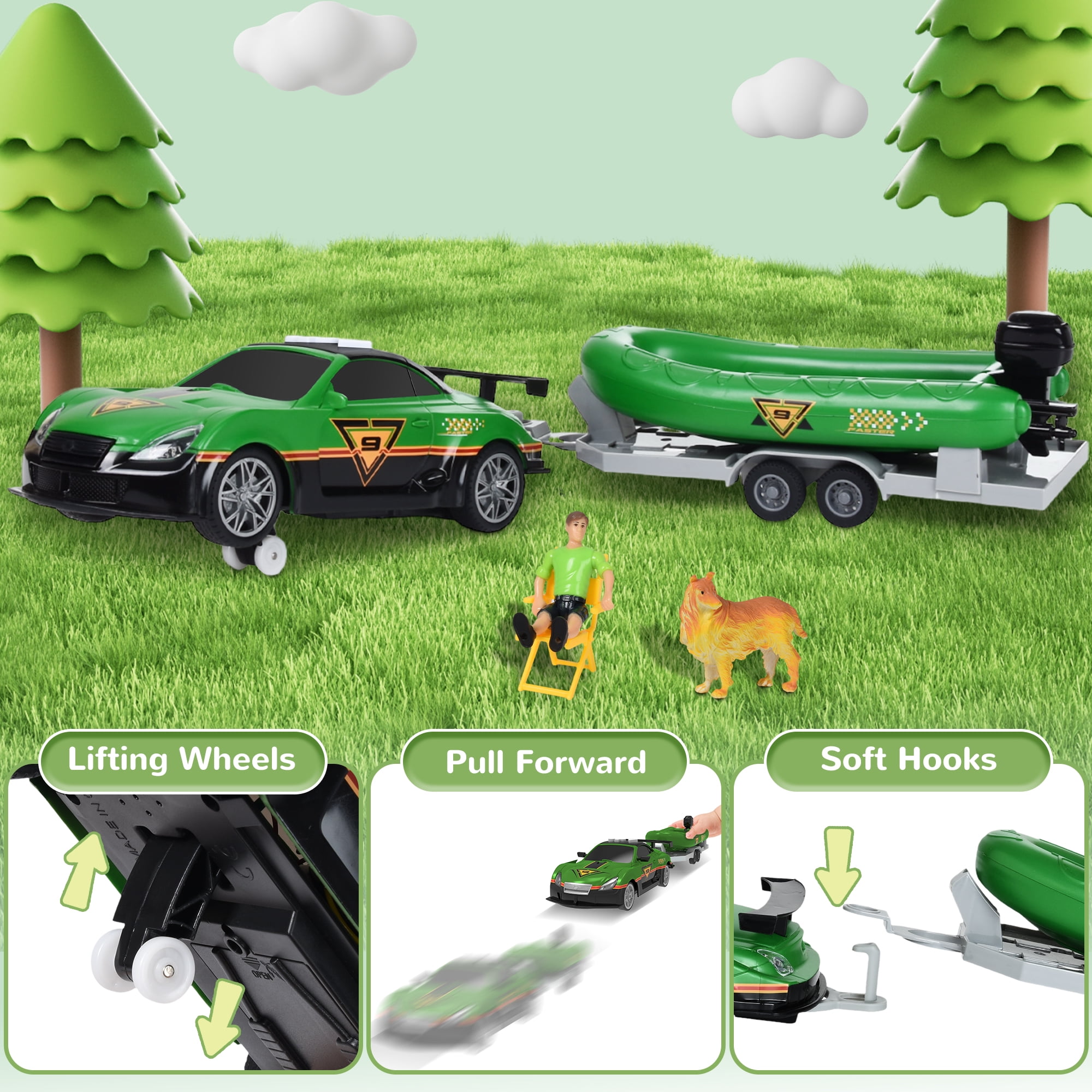 Toy boat and trailer set 2025