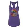 thumbnail image 3 of Colorful Neon Gorilla | Dean Russo Art Animal Lover Ladies Racerback Tank Top, Purple Rush, X-Large, 3 of 6