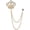 Gold 2, variant on Rhinestone Crown Long Chain Brooch.Gold Silver Tassel Brooch Pin,Retro Crystal Suit Pins Collar Coat Pin for Men's Accessories Pin Husband Gifts