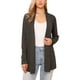 thumbnail image 1 of Cárdigan de punto INSPIRE CHIC para mujer, de frente abierto, de manga larga, ligero y elástico, suéter casual, cárdigans M marrón oscuro, 1 of 6