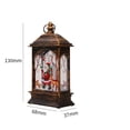 thumbnail image 2 of Small Christmas Flat Wind Lantern, Candle, Small Gift for Children, LED Night Light, Desktop Decoration Light, Old Man-Bronze, 2 of 5