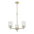 thumbnail image 3 of Millennium Lighting  Ashli 3 Light Chandelier with Clear Honeycomb Glass Shades 3 Light - Modern Gold, 3 of 5