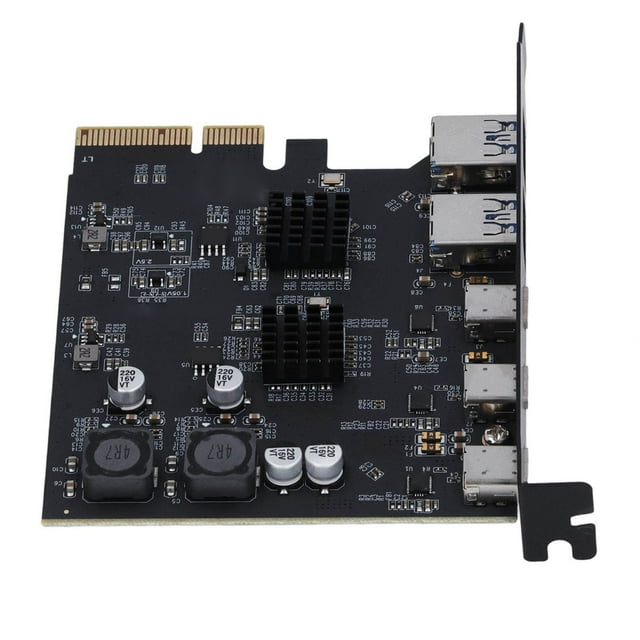 PCIe 4X Adapter Card, USB 3.2 Gen 2 Expansion Card 10Gbps Independent Insurance Protecting for PC Motherboards