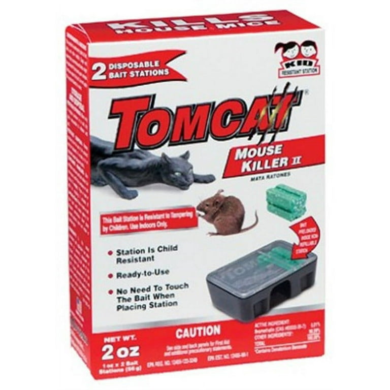 TOMCAT Child Resistant, Disposable Station Mouse Killer in the