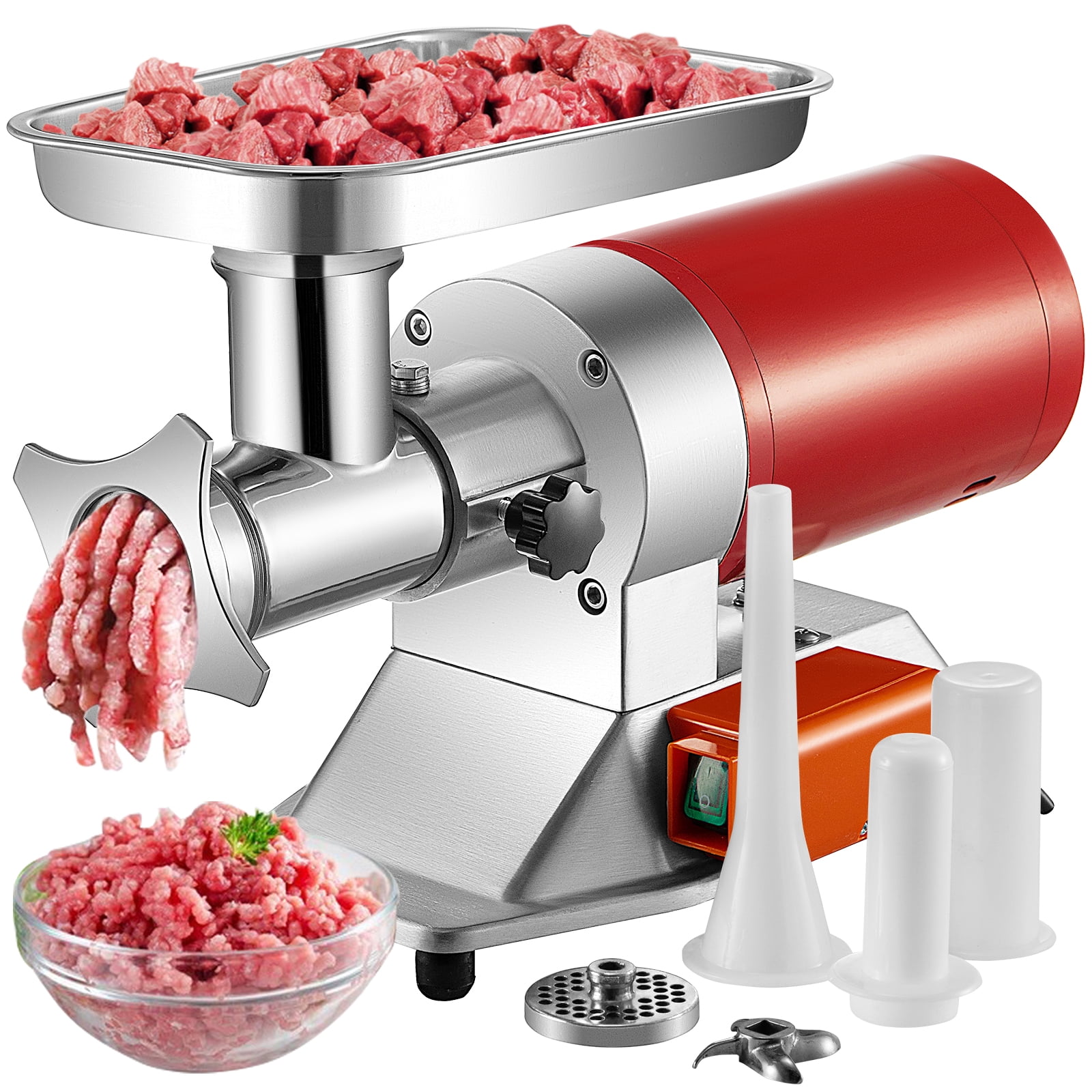 Details about   Heavy Duty Electric Meat Grinder Commercial Stainless Steel with 3 Blades 2000 W 