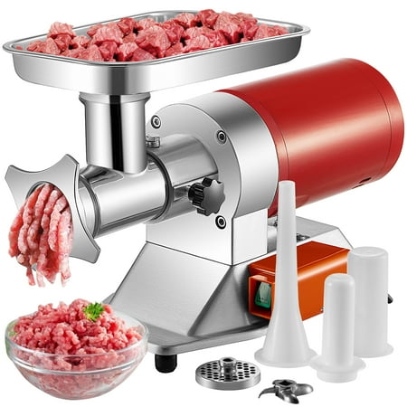 VEVORbrand Electric Meat Grinder 661lbs/hour 1100W  Meat Grinder Machine 1.5 HP Electric Meat Mincer with 2 Grinding Plates  Sausage Kit Set Meat Grinder Heavy Duty  Home Kitchen & Commercial Use Red