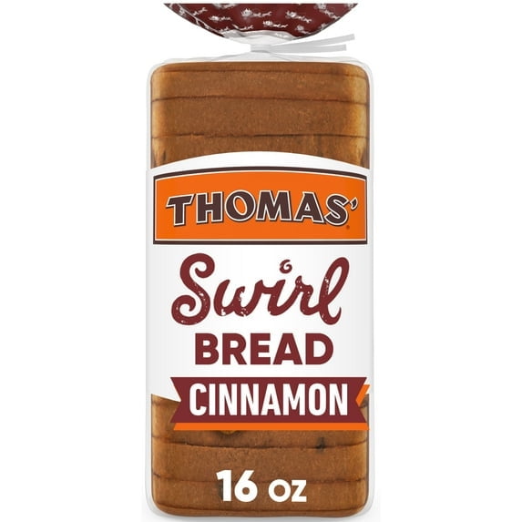Thomas' Cinnamon Swirl Bread, 16 oz, Cinnamon Bread, Bag (Pack of 3)
