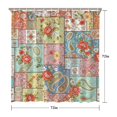 thumbnail image 3 of Pioneer Flower Floral Print Pattern Shower Curtain 72”x72", Bathroom Decorative Shower Curtain Set with 12 Hooks, Waterproof Washable, 3 of 4