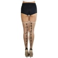 thumbnail image 6 of ToBeInStyle Women's Cuban Heel Thigh High w/ "Love me, Kiss me" Print On Back - Beige - One Size, 6 of 7