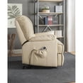 thumbnail image 5 of Bowery Hill Contemporary Faux Leather Power Lift and Massage Recliner in Beige, 5 of 8