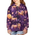 thumbnail image 3 of Chririnla Planet Horse Design Kids Hooded Jacket with Pockets Long Sleeve Lightweight Comfy Casual Pullover for Boys Girls Size 6-9, 3 of 7