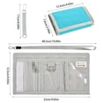 thumbnail image 3 of JIALIOU Nylon Trifold Card Wallet with ID Window Zipper Pocket for Men Women Teen Light Blue, 3 of 7