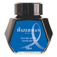 thumbnail image 2 of Waterman Fountain Pen Ink, Serenity Blue, 50ml Bottle, 2 of 4