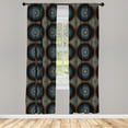 thumbnail image 3 of Ambesonne Mandala Curtains, Bohemian Round Dots Design, Pair of 28"x95", Multicolor, 3 of 5