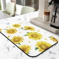 thumbnail image 2 of 2 Pack Washable Rubber Sunflower Cute Floral Dish Drying Mats for Kitchen Counter Home Large Coffee Bar Pad Accessories and Decor for Utensils Stemware (2pcs 18''x24''+19.5''x12''), 2 of 6