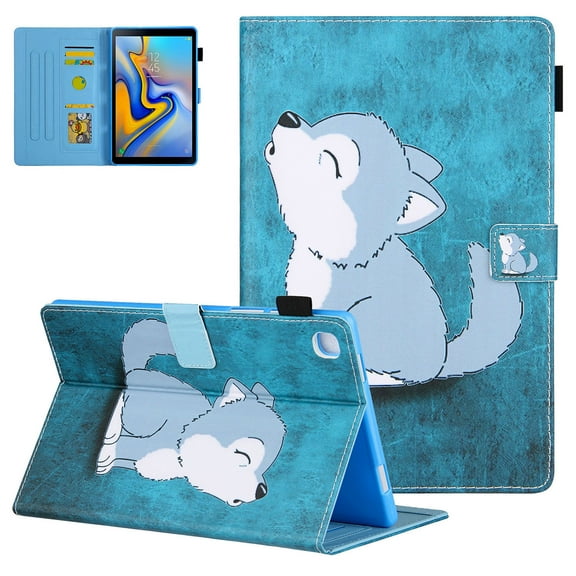 Galaxy Tab A7 10.4" Case SM-T500 T505 T507, Allytech Folio Flip Stand Cover Auto Sleep Wake Shock-Absorption Protective Slim Shell Case Cover for Samsung Galaxy Tab A7 10.4" T500,Wolf