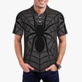 thumbnail image 1 of Fotbe Black Spider On Web 1 Camiseta Polo de Golf para Hombre con Estampado – Camisa Deportiva Transpirable con Cuello Abotonado-Large, 1 of 6