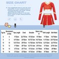 thumbnail image 5 of iEFiEL Kids Girls Color Contrast Patchwork Cheer Leader Dance Outfit Rhinestone Letters Print Crop Top with Pleated Skirt Green 16, 5 of 5