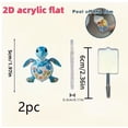 thumbnail image 2 of 1 Set of Cute Blue Turtle Hooks - Modern Seamless Self-Adhesive Wall Storage Organizer for Kitchen, Bathroom and Living Room Decor, 2 of 4