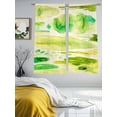 thumbnail image 3 of Abstract Art Green Plant Ink Painting Sheer Curtains 72 Inches Long 2 Panels Light Filtering Semi Sheer Window Curtains Drapes for Bedroom Living Room 52"x72"&nbsp;2&nbsp;&nbsp;Panels, 3 of 7