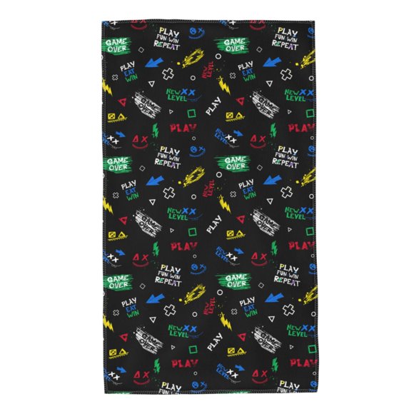 Balery Gamepads Toalla de Microfibra Premium con Estampado – 27.5x16 pulgadas, Alta Absorción, Suave y Aterciopelada, Secado Rápido