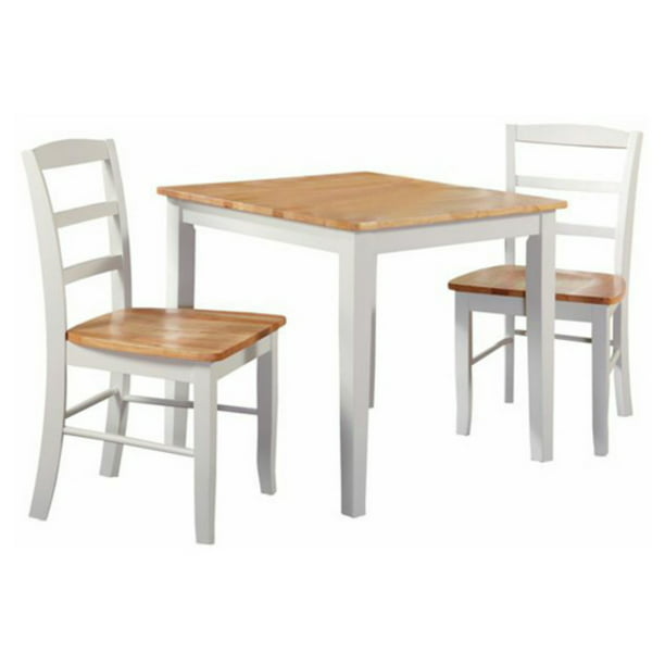 30 X 30 Dining Table With 2 Ladderback Chairs Walmart Com Walmart Com