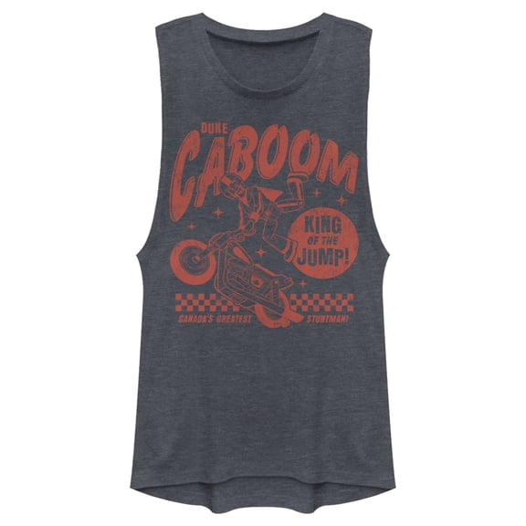 Junior's Toy Story Caboom King Jump Festival Muscle Graphic Tee Denim Blue Heather Large