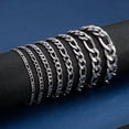 thumbnail image 1 of 3/4/5/6/7/11mm Width Classic Simple Trendy Figaro Chain Bracelet Male Stainless Steel Wholesale Jewelry, 1 of 5