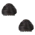 thumbnail image 4 of FVDPWYE Space Bun Hair Clip Fashion Easy to Wear Thick Headdress for Proms Parties Women Brown Black, 4 of 9