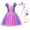 G074-Multi, variant on Jurebecia Princess Dress Royal Storybook up Puffed Sleeves & Tulle Skirt Birthday Party Costume Tulle Skirt 4-5 Years